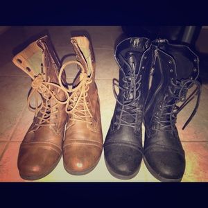 Black and Brown Charlotte Russe booties